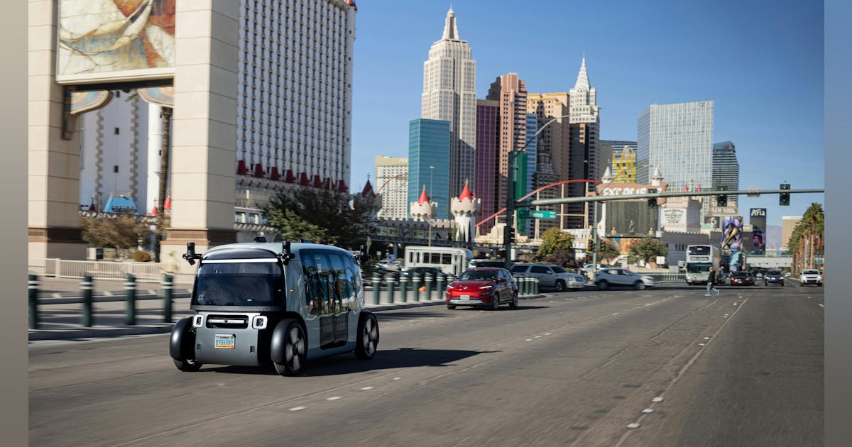 Zoox Robotaxi Service Opens at Las Vegas Airport, Rivals Queue